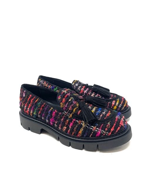 Mocassino donna multicolor IL LACCIO | 26315TEXTANEGRO